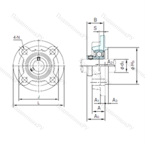 Подшипниковый узел шариковый радиальный BFC 205