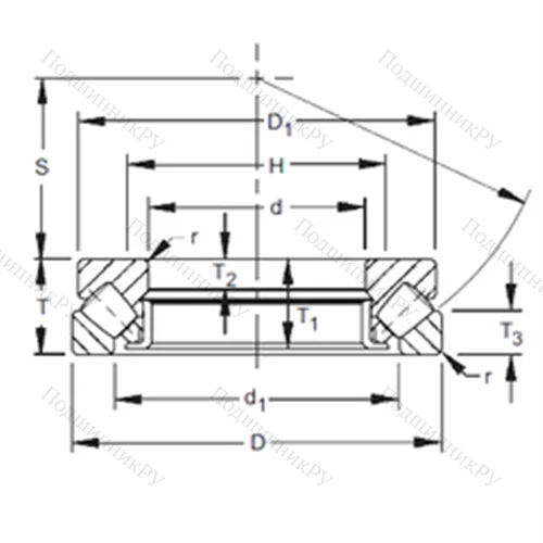 Подшипник роликовый упорно-радиальный 29364 от производителя  TIMKEN Подшипник роликовый упорно-радиальный 29364 от производителя  TIMKEN