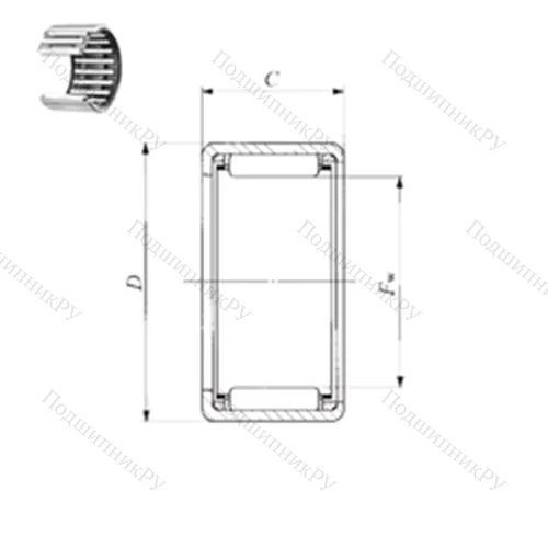 Подшипник игольчатый радиальный TA 1420 Z