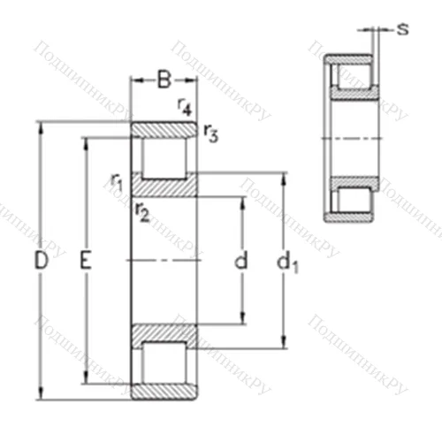 Подшипник роликовый радиальный N 330-E-M 6