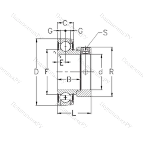 Подшипник шариковый радиальный GRAE 55-NPPB