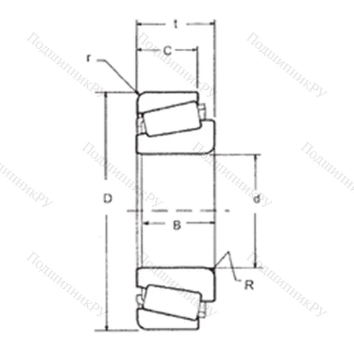 Подшипник роликовый радиально-упорный 78214C/788551 от производителя  FBJ