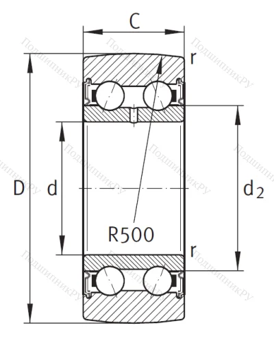 Подшипник LR 5006 2RS от производителя  INA