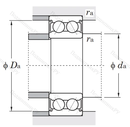 Двухрядный шариковый подшипник 5202 ZZ от производителя  KOYO