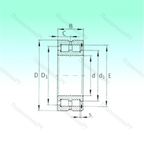 Подшипник роликовый радиальный SL 185008 от производителя  NBS