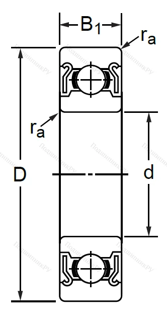 Дюймовый шариковый подшипник RMS 15 ZZ (MJ 1-7/8-2Z) в Перми