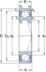 Подшипник S 71924 CD/HCP 4A