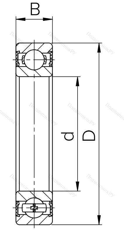 Шариковый однорядный подшипник 76-180306 (6306 2RSC 3V 2) в Перми