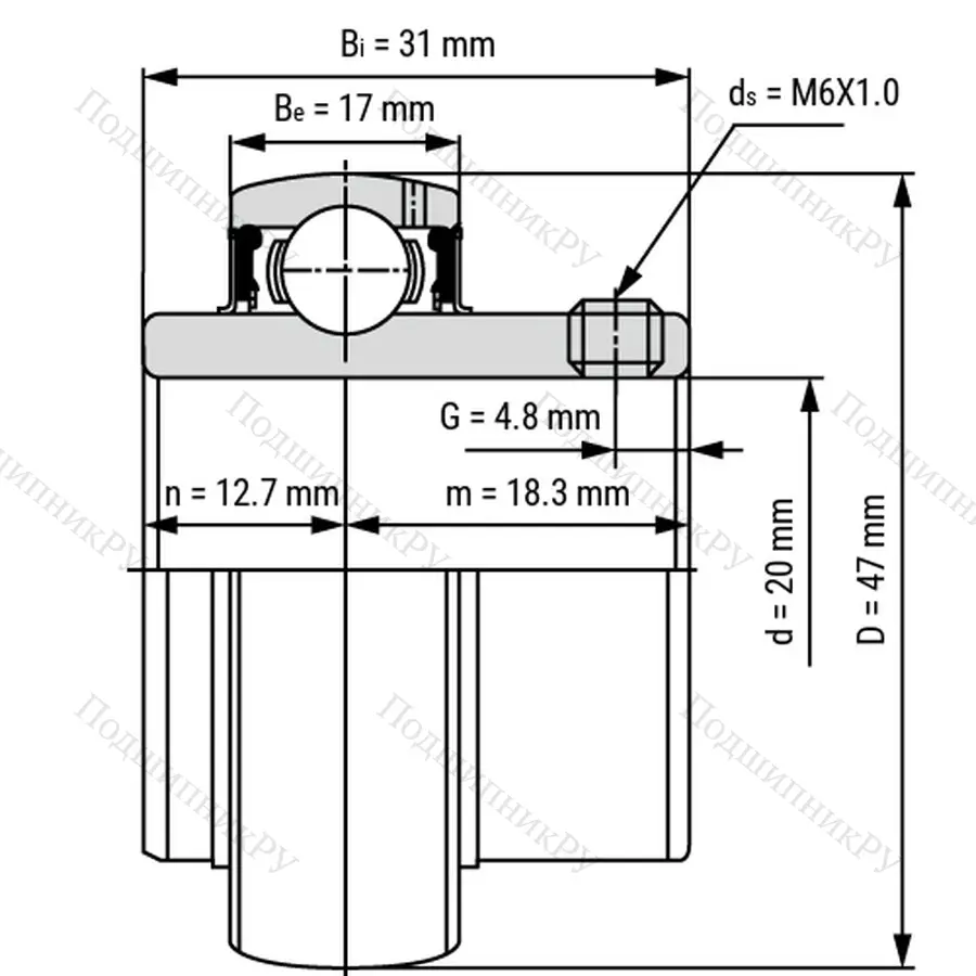 Радиальный шариковый подшипник