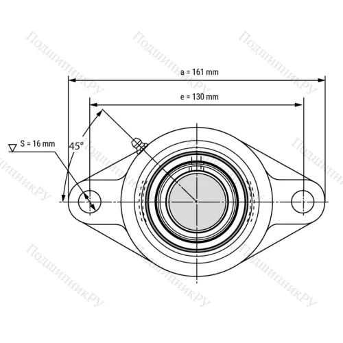 Подшипниковый узел SS-UCFL 207 - Вал: 35 мм от производителя  LPZ