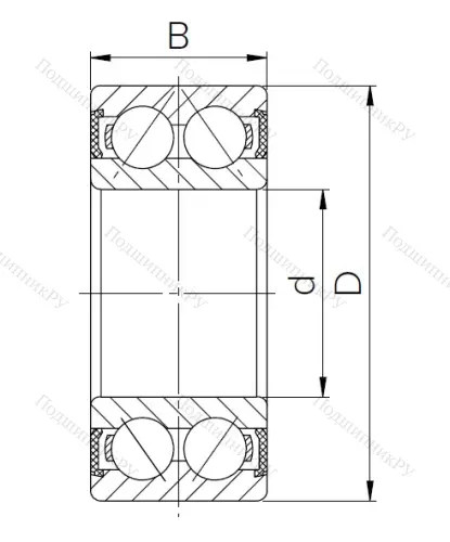 Радиально-упорный шариковый подшипник 3056214 2RS (3214 2RS) в Перми
