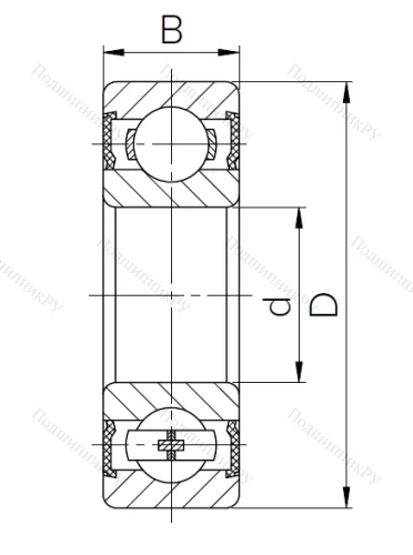 Шариковый однорядный подшипник 180104 T (6004-2RST.CRF) в Перми