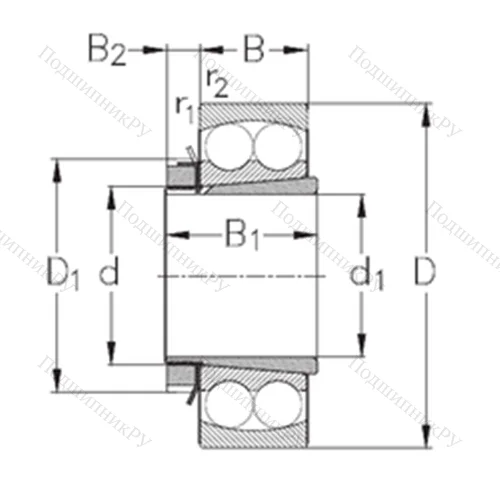 Подшипник шариковый радиальный самоцентрирующийся 2211-K+H 311