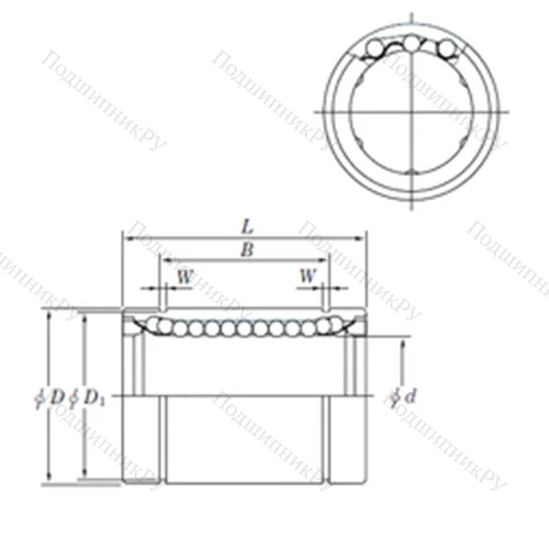 Подшипник шариковый линейный SESDM 4 от производителя  KOYO