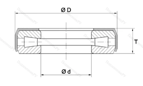 Упорный роликовый подшипник T 126 (FERSA) от производителя  FERSA