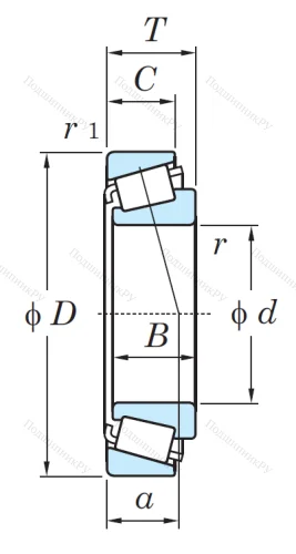 Конический роликовый подшипник HI-CAP 32307 JR от производителя  KOYO