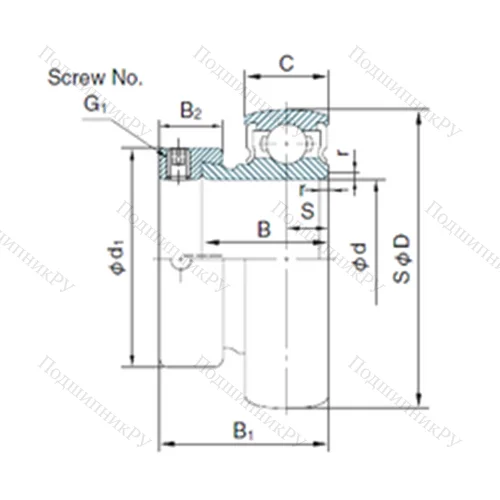Подшипник шариковый радиальный KH 203AE