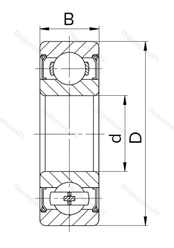Миниатюрный шариковый подшипник 60026 (626 Z) в Перми