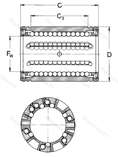 Подшипник линейный LBCR 16 D-2LS в Перми
