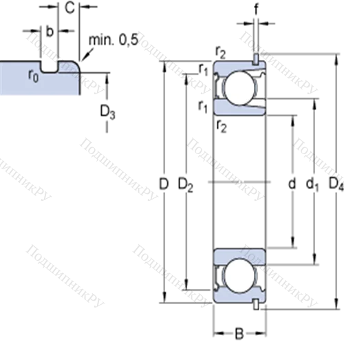 Однорядные радиальные шарикоподшипники с пазом для ввода шариков и стопорным кольцом 310-ZNR от производителя  SKF Однорядные радиальные шарикоподшипники с пазом для ввода шариков и стопорным кольцом 310-ZNR от производителя  SKF