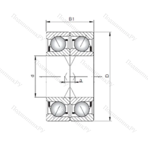 Подшипник шариковый радиально-упорный 7036 ADF от производителя  ISO Подшипник шариковый радиально-упорный 7036 ADF от производителя  ISO