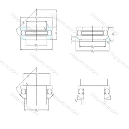 Подшипник шариковый упорный 53306+U 306 от производителя  SKF
