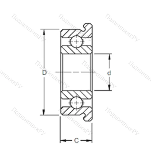 Подшипник шариковый радиальный F 628