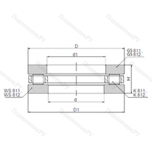 Подшипник роликовый упорный 81296 от производителя  CX