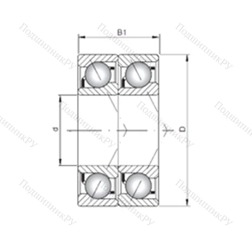 Подшипник шариковый радиально-упорный 7236 BDT от производителя  ISO Подшипник шариковый радиально-упорный 7236 BDT от производителя  ISO