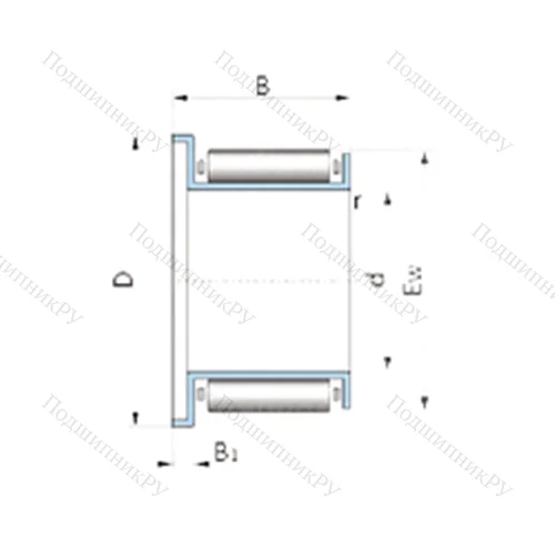 Подшипник игольчатый радиальный F-205337 от производителя  INA
