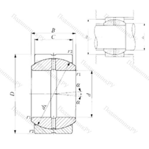 Подшипник скольжения сферический SB 65A от производителя  IKO