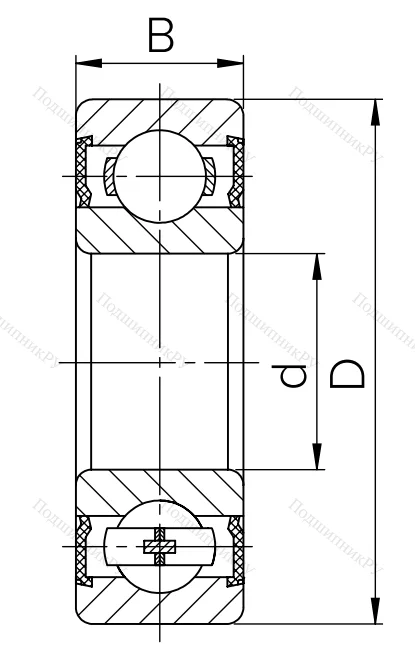 Шариковый однорядный подшипник 180310 T (6310 2RST) в Перми