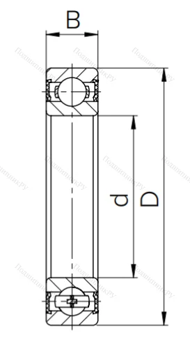 Шариковый однорядный подшипник 180317 (6317 2RS) в Перми