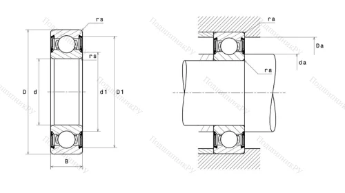 Низкотемпературный подшипник 6205 LT от производителя  SNR