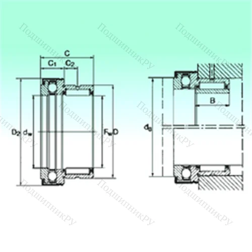 Подшипник комбинированный NKX 40 Z