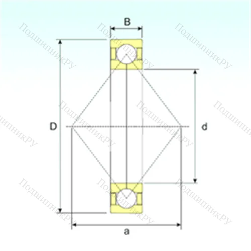 Подшипник шариковый радиально-упорный с четырёхточечным контактом QJ 1030 от производителя  ISB