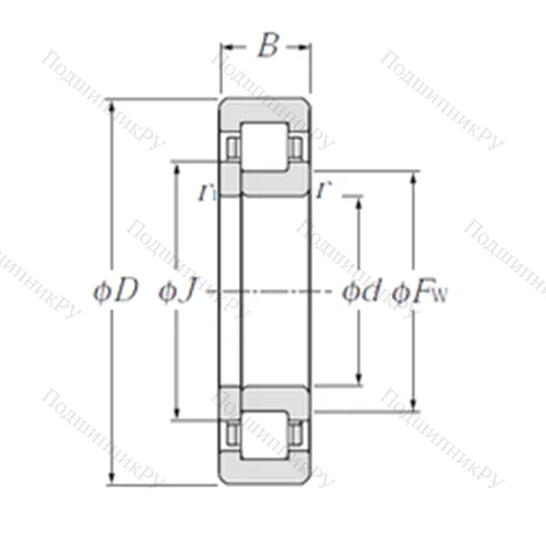 Подшипник роликовый радиальный NUP 410