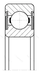 Подшипник 62202-2RS 1/P 53S размер 15x35x14