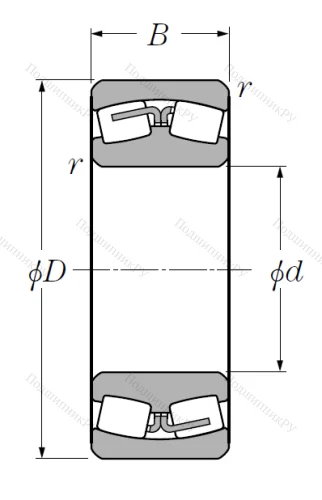 Сферический роликовый подшипник 22218 BD 1 (22218 B (EA) D 1) от производителя  NTN