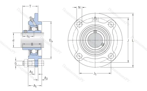 Подшипниковый узел FYC 30 TF в Перми