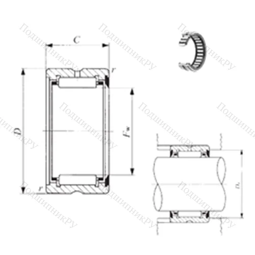 Подшипник игольчатый радиальный RNA 4903U