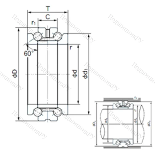 Подшипник шариковый упорно-радиальный 35TAD 20 от производителя  NACHI