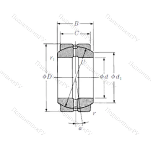 Подшипник скольжения сферический 30FSF 47