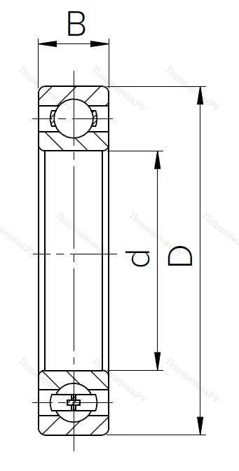 Шариковый однорядный подшипник 308 (6308) в Перми