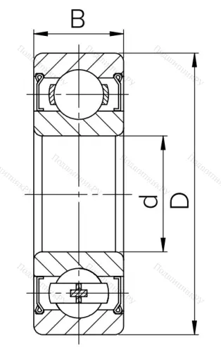 Шариковый однорядный подшипник 80126 (6026 ZZ) в Перми