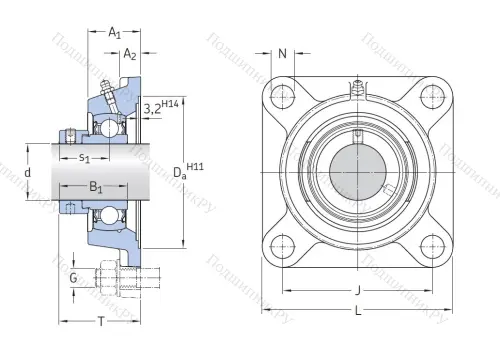 Подшипниковый узел FY 45 FM в Перми