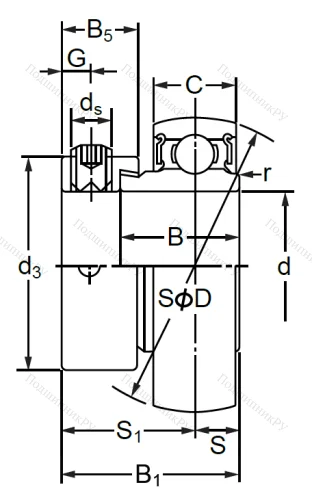 Корпусный подшипник SA 204 (AEL 204) LB2X2FUMKY в Перми