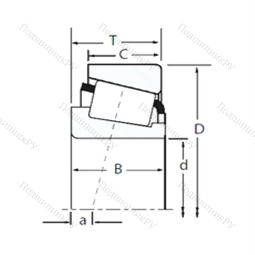 Подшипник роликовый радиально-упорный 13685A/13620 от производителя  TIMKEN