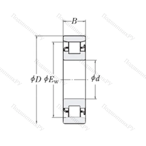 Подшипник роликовый радиальный LRJ 2.1/4 от производителя  RHP
