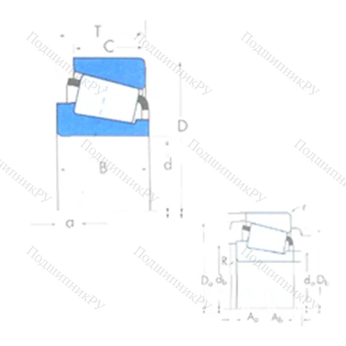 Подшипник роликовый радиально-упорный L 68149/L 68111 от производителя  TIMKEN
